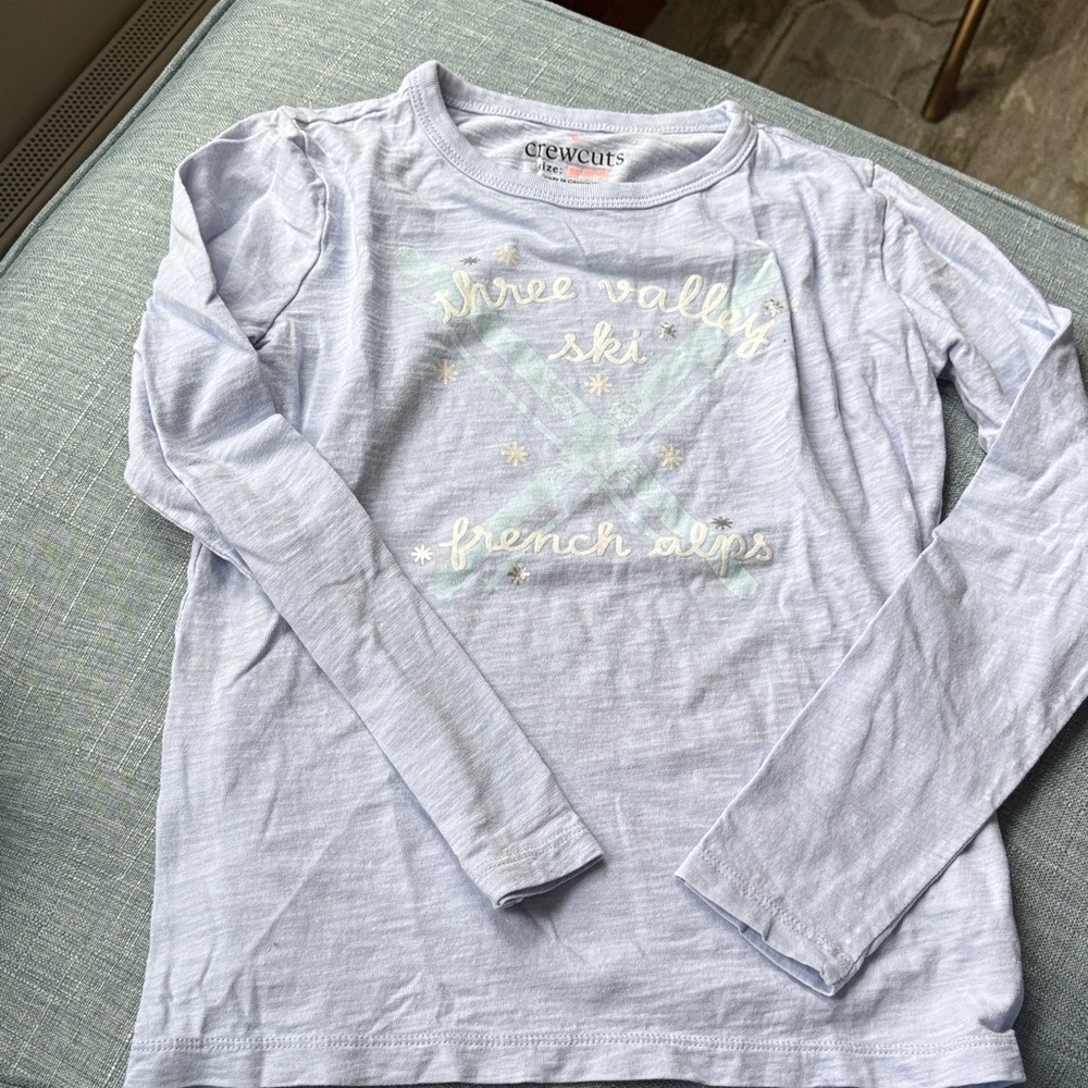 Crewcuts Sky Blue Kids Long Sleeve Tee